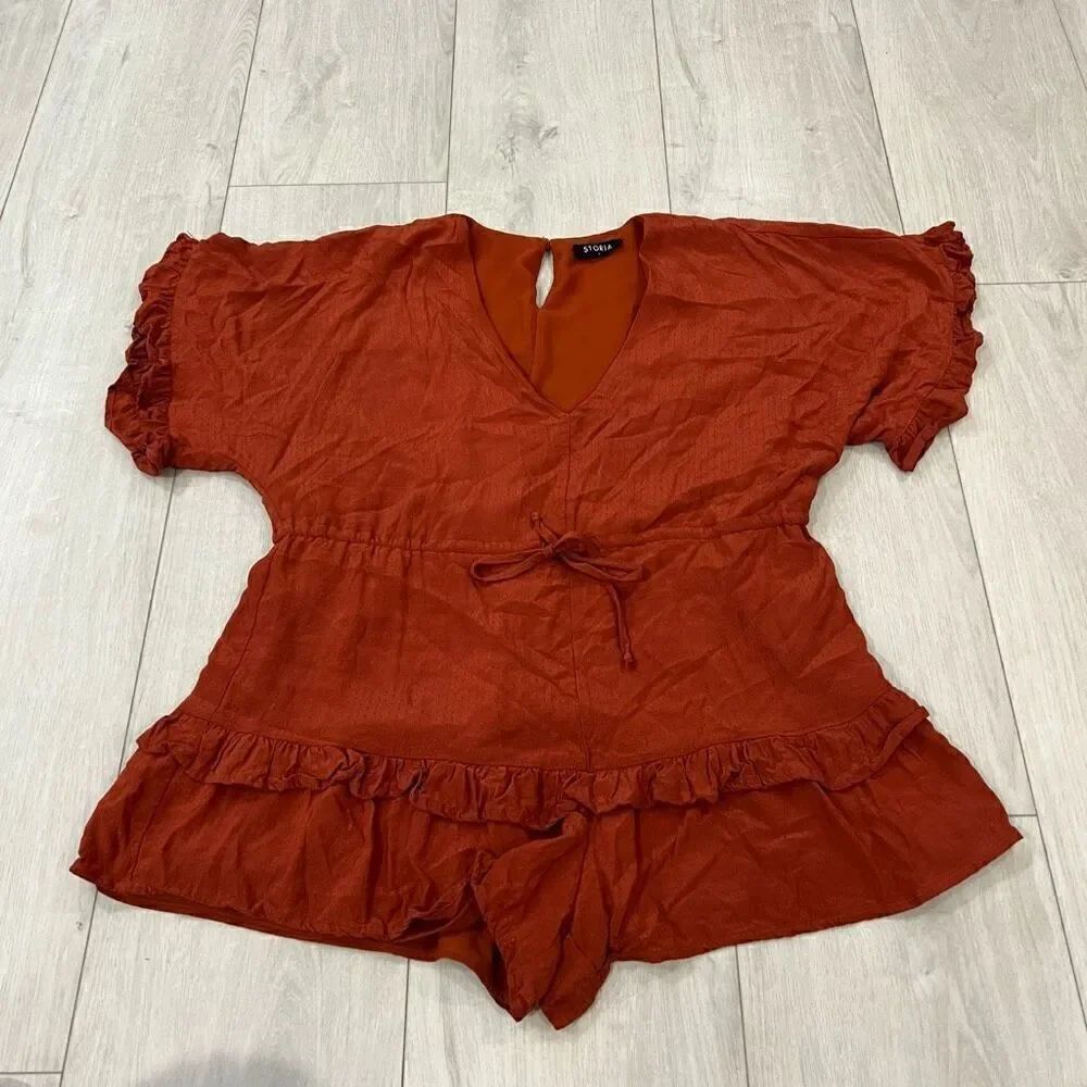 Storia womens romper size S coral